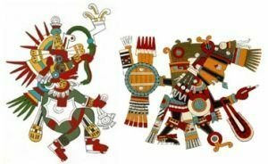 Quetzalcoatl, Tezcatlipoca.jpg